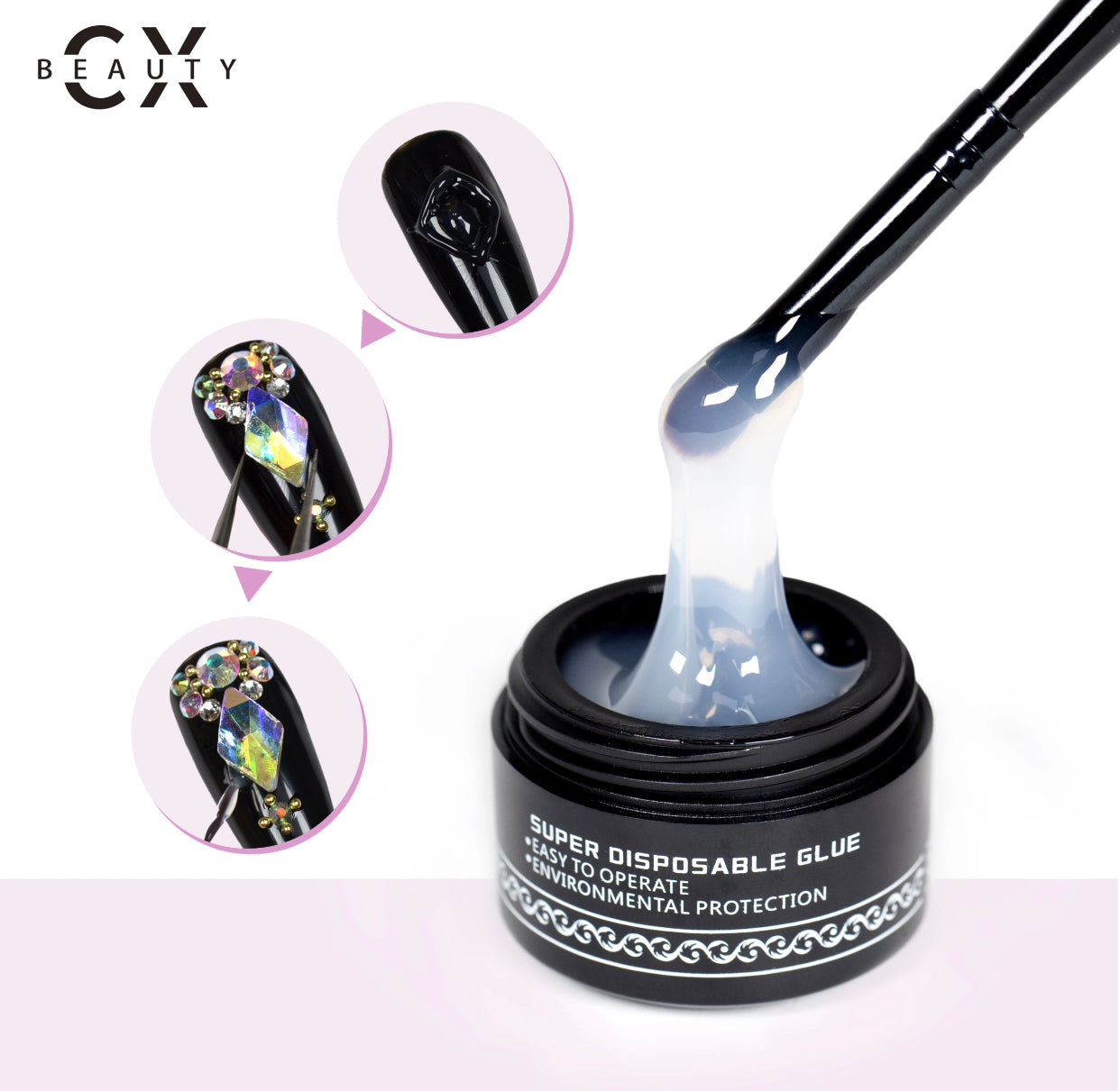 No Wipe Rhinestone Gel #GA001 - Premier Nail Supply