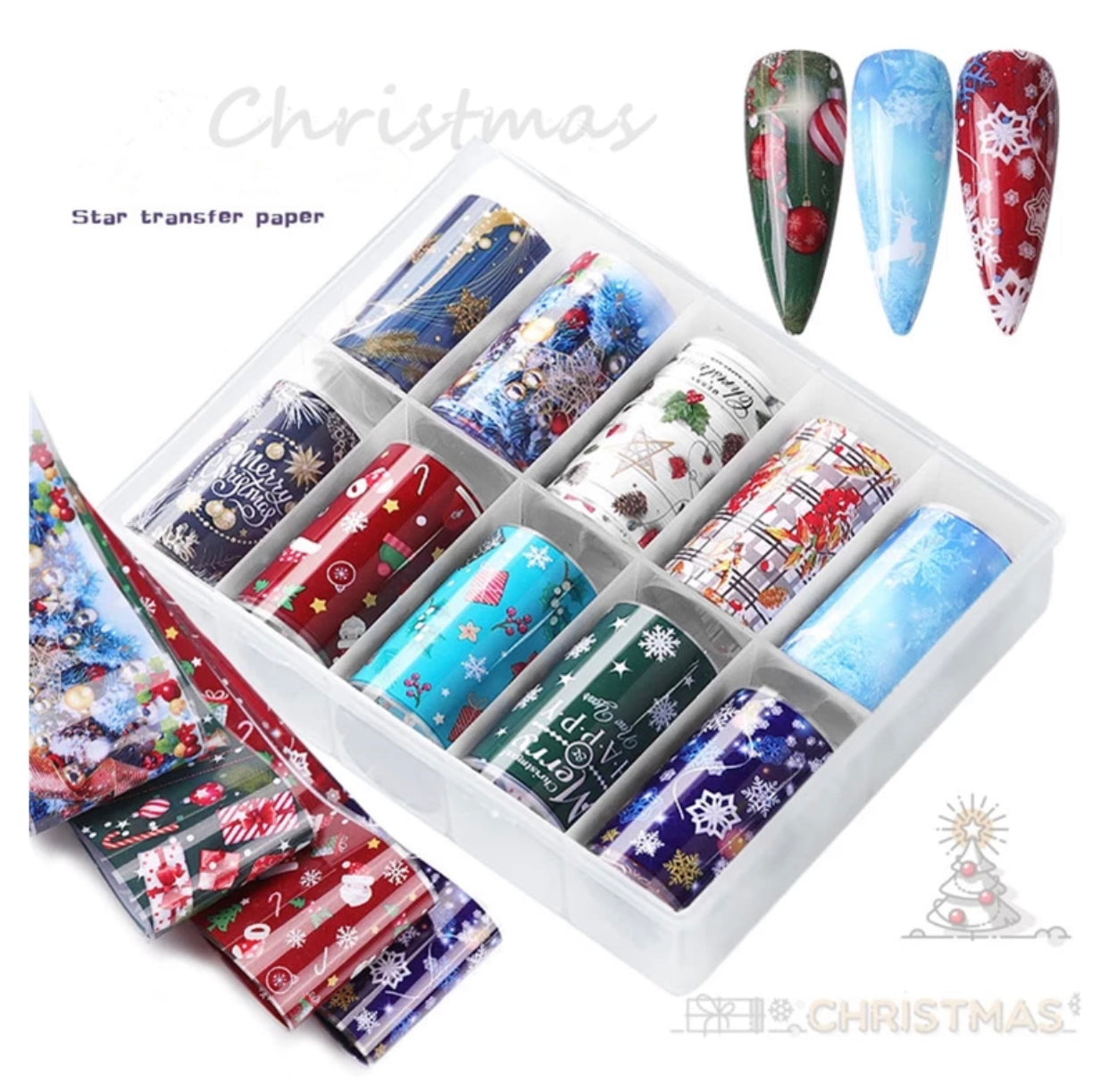 Christmas Design Star Transfer - Premier Nail Supply
