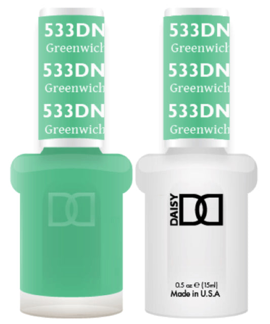 DND  Gelcolor - Green , Cn 0.5 oz - #DD533 - Premier Nail Supply