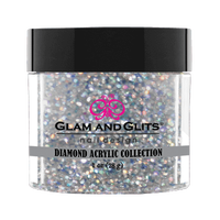 Glam & Glits Diamond Acrylic (Glitter) Platinum 1oz - DAC43 - Premier Nail Supply