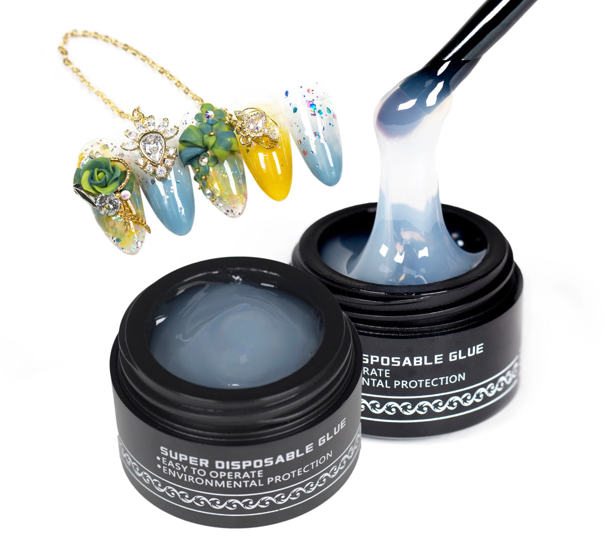 No Wipe Rhinestone Gel #GA001 - Premier Nail Supply