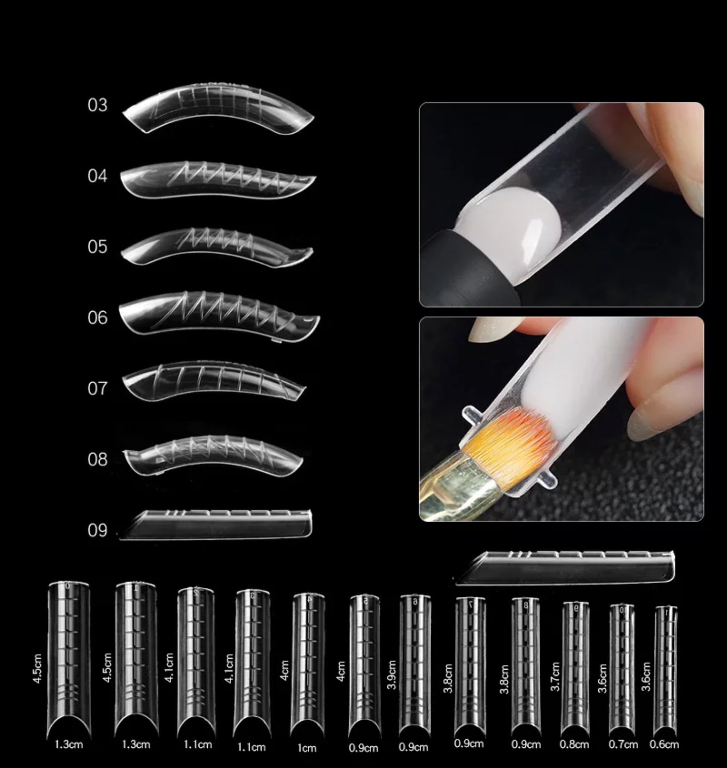 Koper Poly Gel Tip Mold Xtra long Square - #9 - Premier Nail Supply