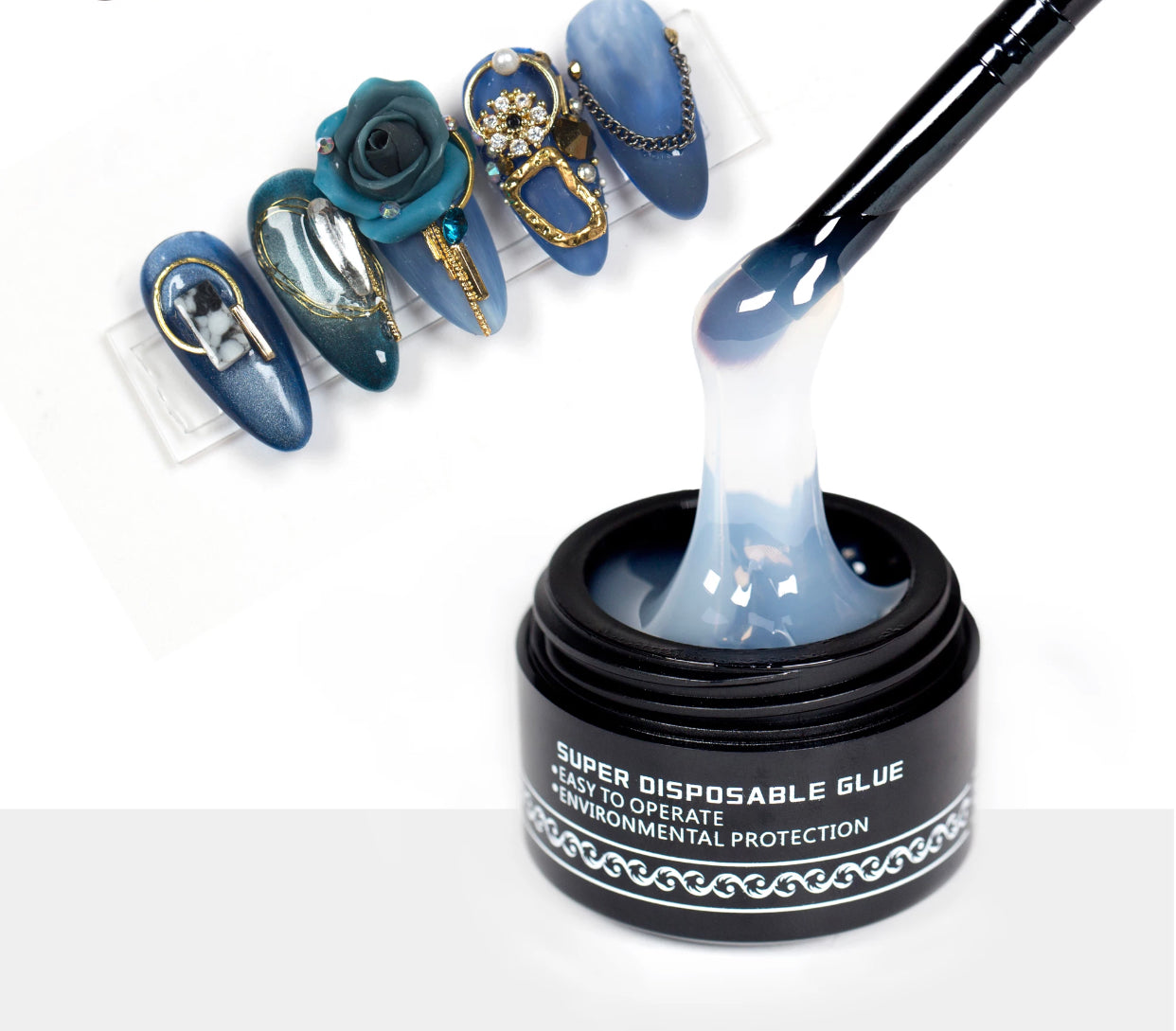 No Wipe Rhinestone Gel #GA001 - Premier Nail Supply