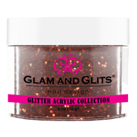Glam & Glits - Glitter Acrylic Powder - Golden Orange 2oz - GAC19 - Premier Nail Supply