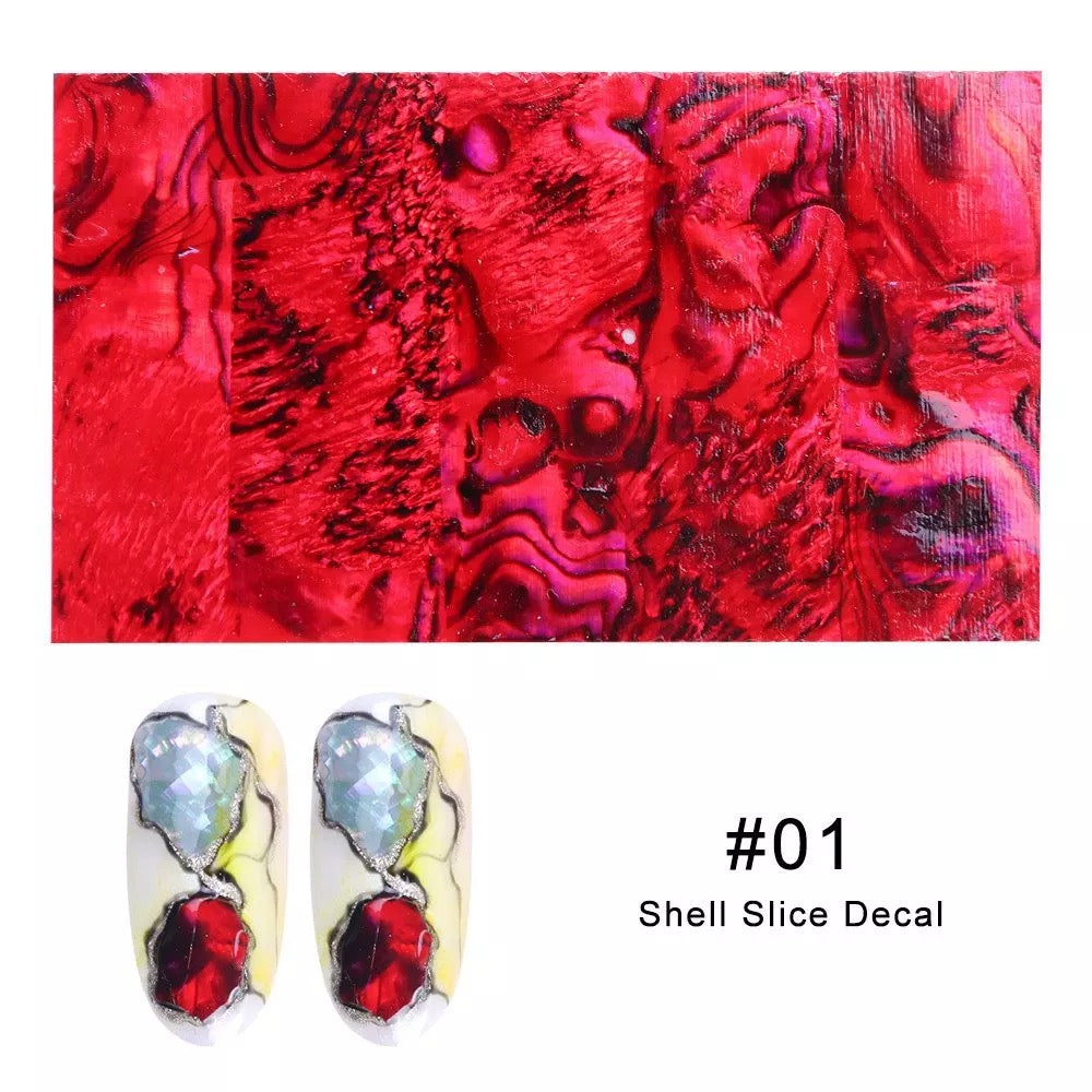 Red Mable Seashell - Individual Pack #01 - Premier Nail Supply