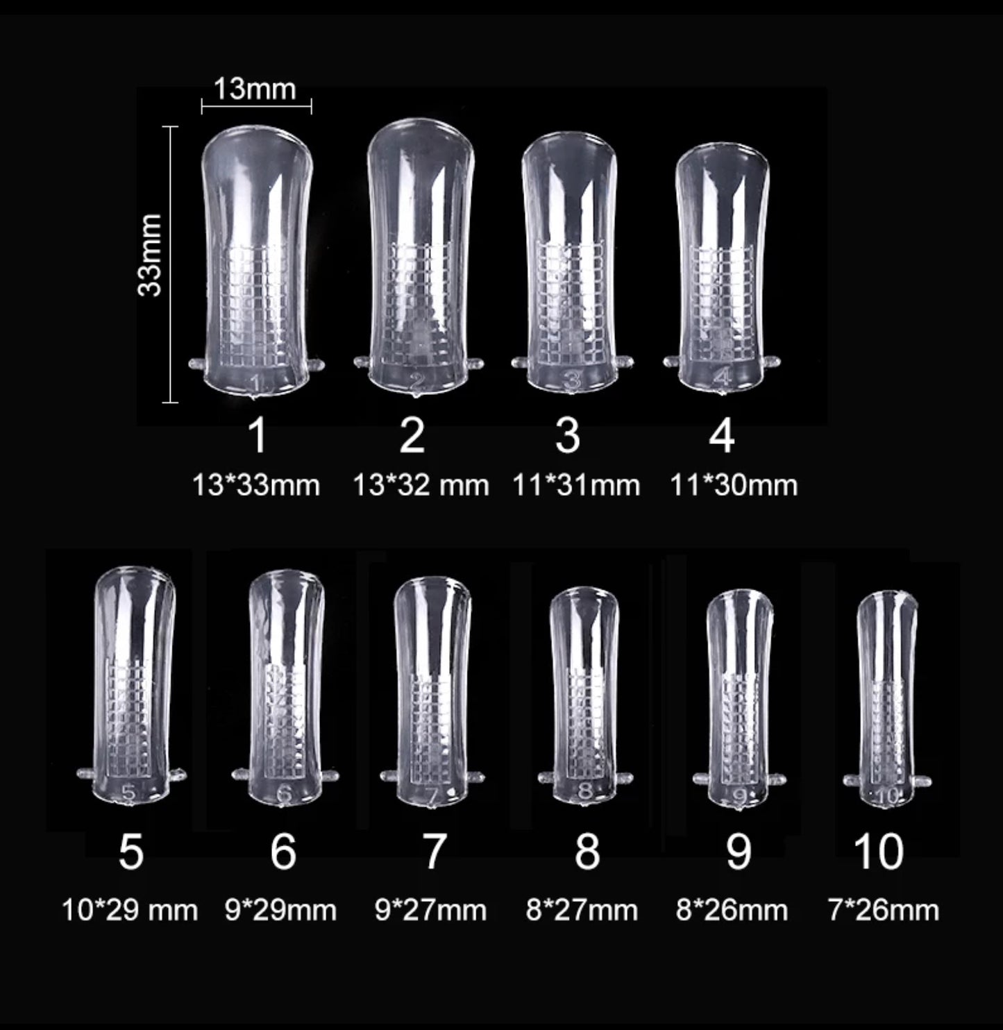 Polygel Nail Tips Clear - #CN25 - Premier Nail Supply