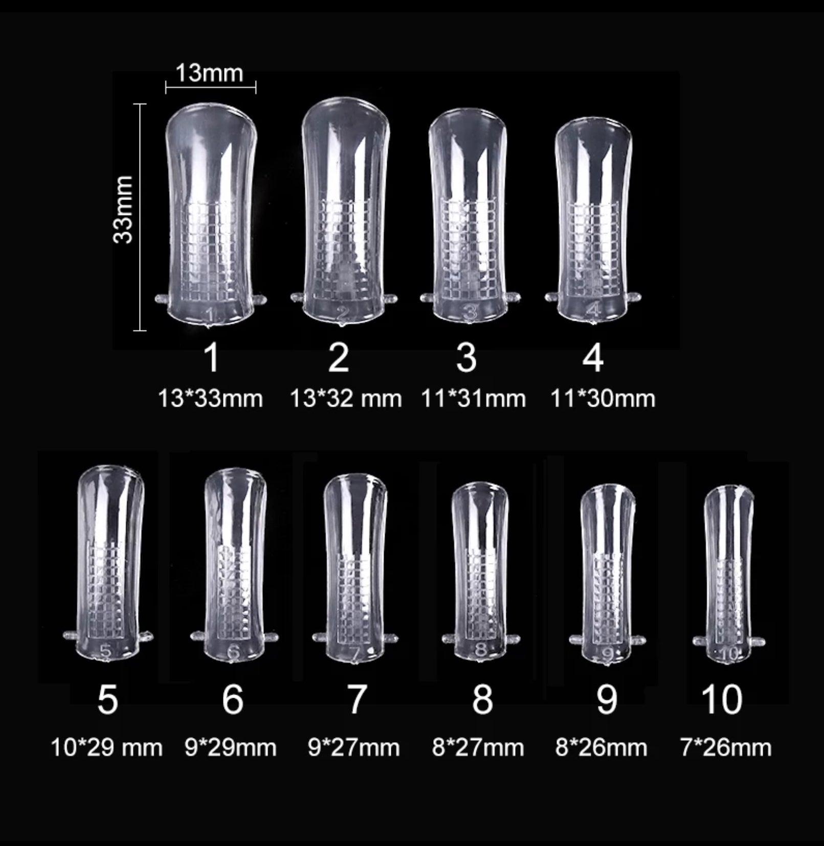 Polygel Nail Tips Clear - #CN25 - Premier Nail Supply