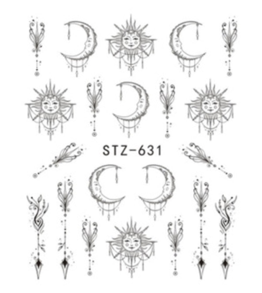 Sun & Moon Sticker STZ-631 - Premier Nail Supply
