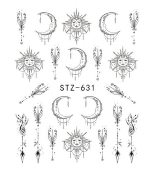 Sun & Moon Sticker STZ-631 - Premier Nail Supply