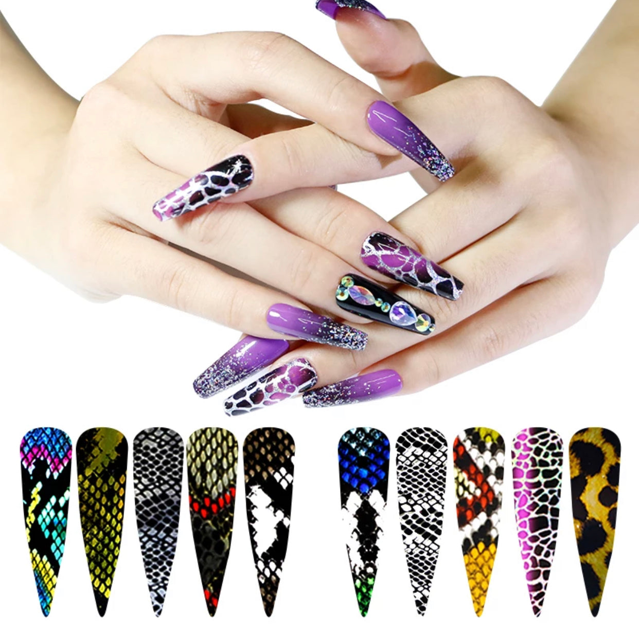 Beautiful Snake Skin 12 Different Design XKZ 26-06 - Premier Nail Supply