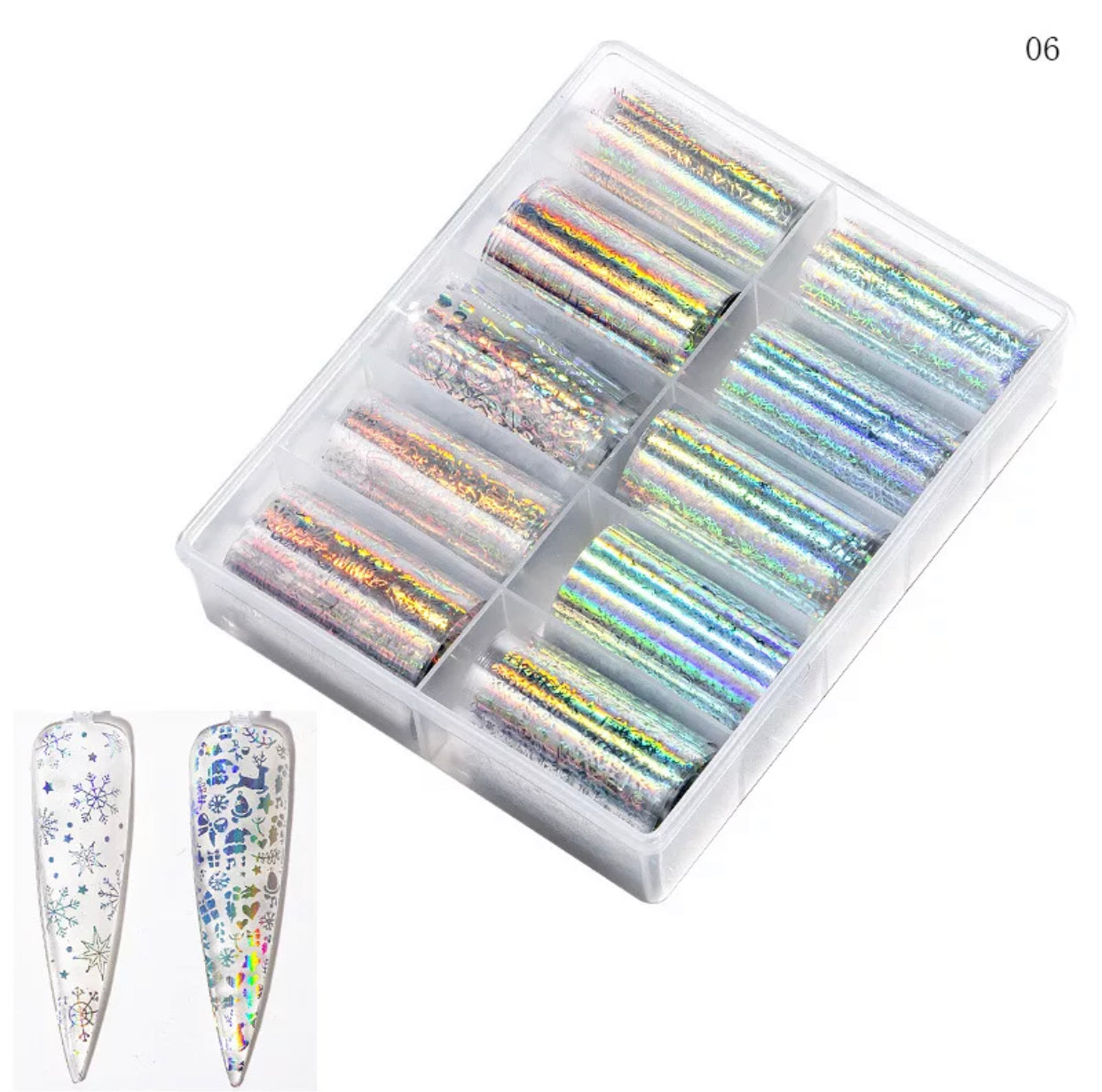 Holographic Christmas Design 06 - Premier Nail Supply