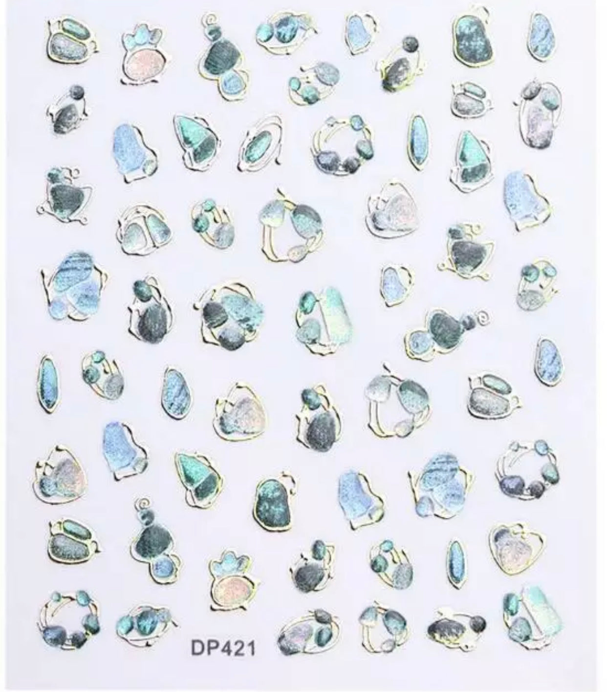 Colorful Luxury 3D jewels Design -DP421 - Premier Nail Supply