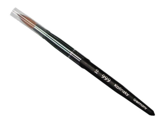 999 Kolinsky Acrylic Nail Brush Black Titanium Size 10 - #999BT10 - Premier Nail Supply