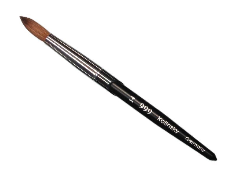 999 Kolinsky - Acrylic nail brush black titanium size 14 - #999BT14 - Premier Nail Supply