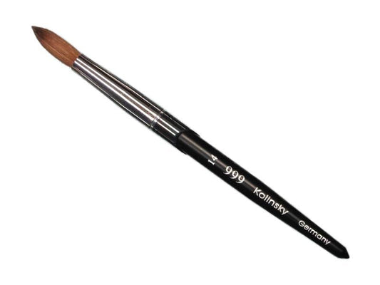 999 Kolinsky - Acrylic nail brush black titanium size 14 - #999BT14 - Premier Nail Supply