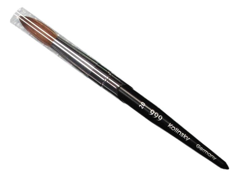 999 Kolinsky - Acrylic nail brush black titanium size 20 - #999BT20 - Premier Nail Supply