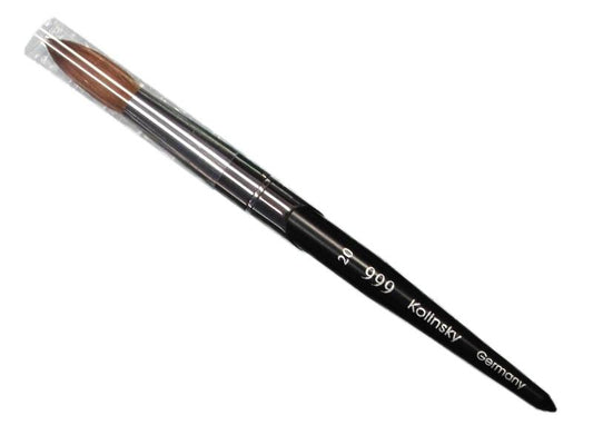 999 Kolinsky - Acrylic nail brush black titanium size 20 - #999BT20 - Premier Nail Supply