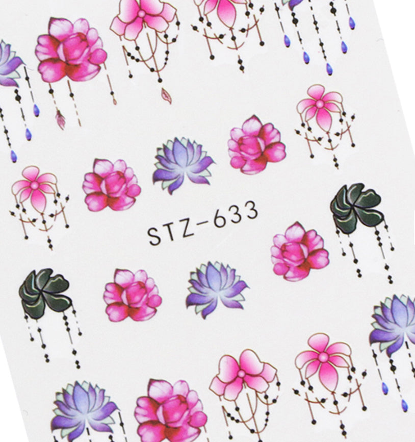 Colorful Lotus Design STZ-633 - Premier Nail Supply