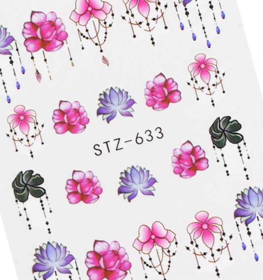 Colorful  Lotus Design STZ-633 - Premier Nail Supply 