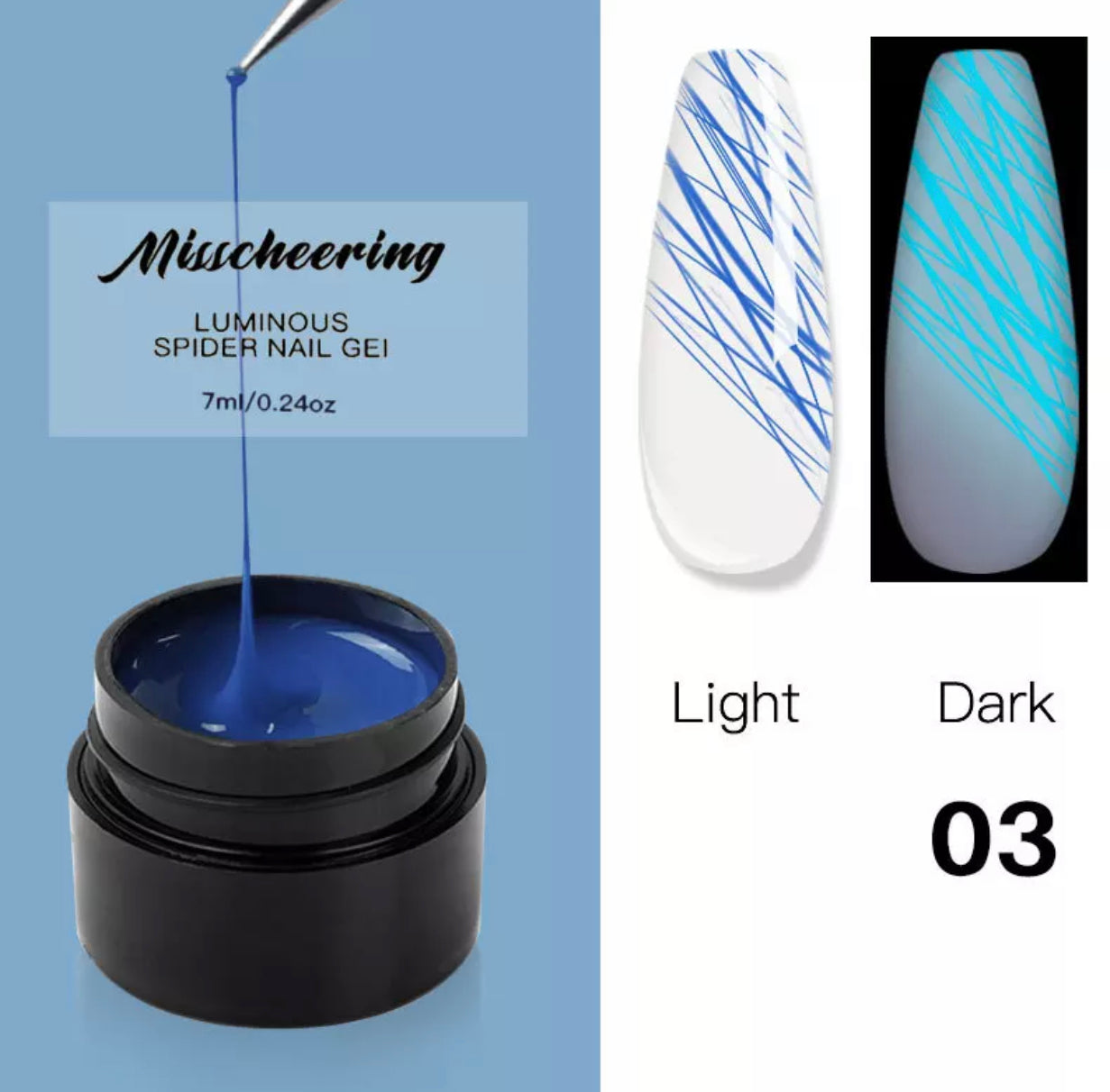 Glowing The Dark Spider Gel Design - Premier Nail Supply