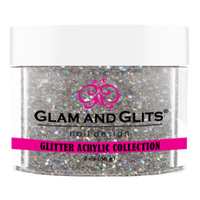 Glam & Glits - Glitter Acrylic Powder - Silver Hologram 2oz - GAC39 - Premier Nail Supply