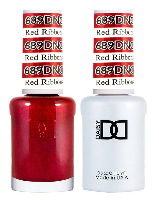 DND  Gelcolor - Red Ribbons 0.5 oz - #DD689 - Premier Nail Supply
