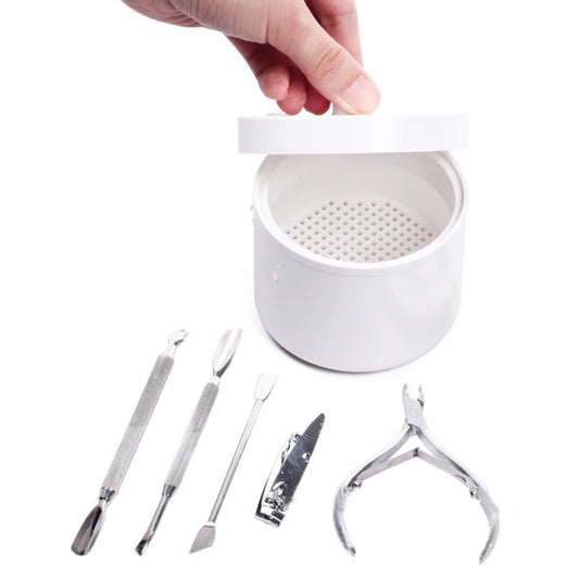 Sterilize Manicure Tool Jar with lip - #PSJ20 - Premier Nail Supply