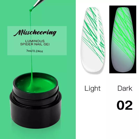 Glowing The Dark Spider Gel - Green #2 - Premier Nail Supply