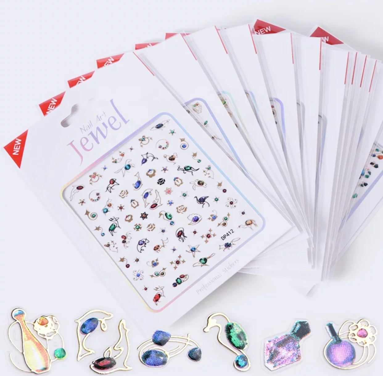 Colorful Luxury 3D jewels Design -DP415 - Premier Nail Supply