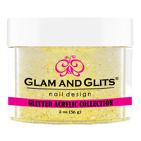 Glam & Glits - Glitter Acrylic Powder - Yellow Crystal 2oz - GAC12 - Premier Nail Supply