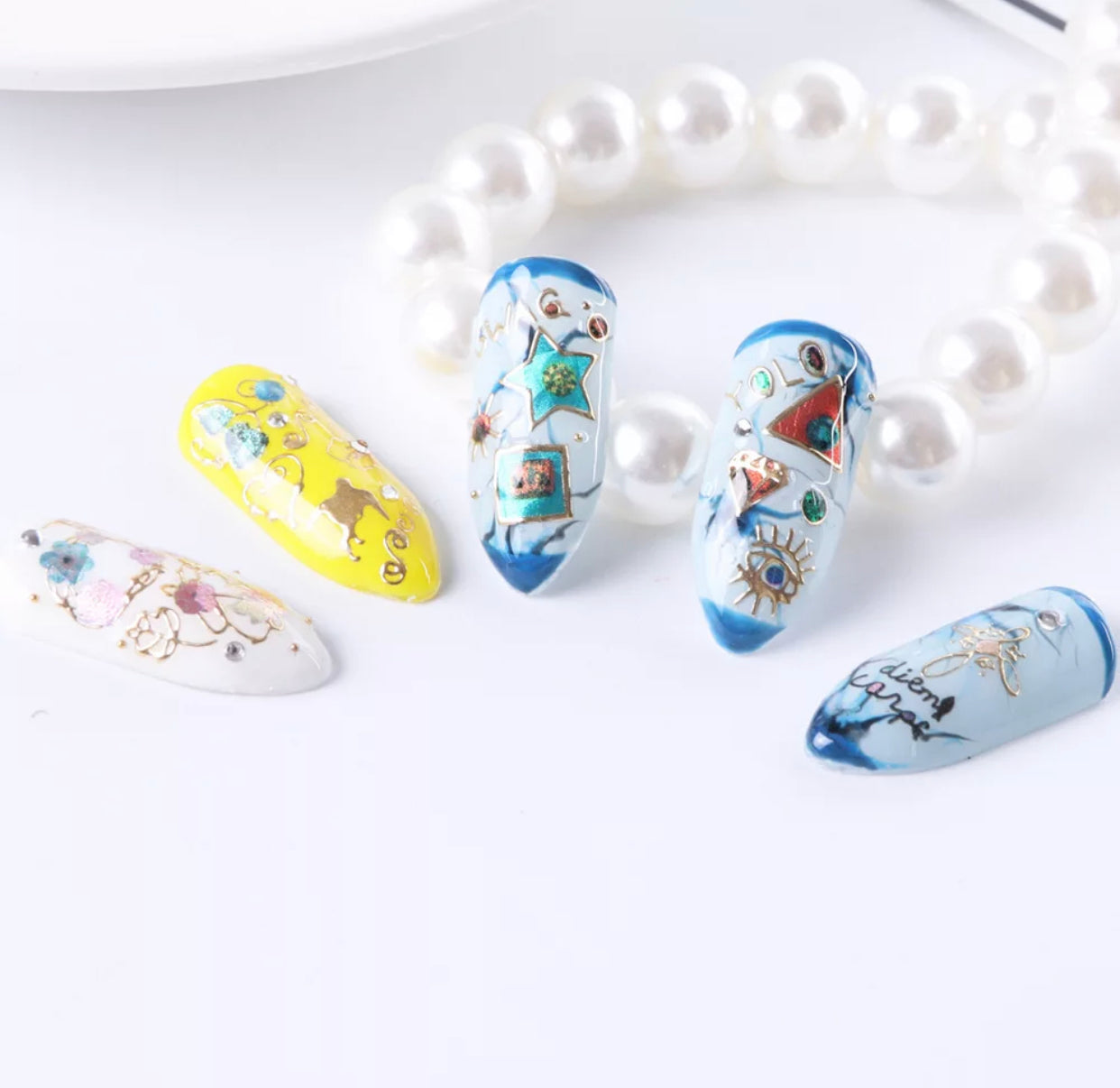 Colorful Luxury 3D jewels Design -DP415 - Premier Nail Supply