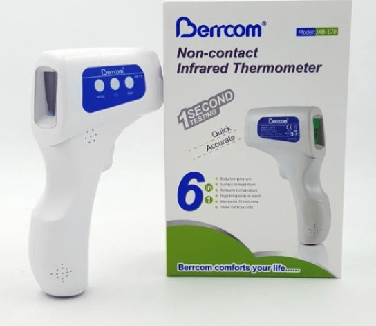 Berrcom No-Contact Infrared Forehead Thermometer Medical Grade Baby Fever Check Thermometer - Premier Nail Supply