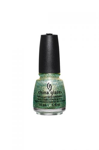 China Glaze Nail Lacquer - Holo At Ya Girl! (Green/Gold Glitter) 0.5 oz - #83610 - Premier Nail Supply