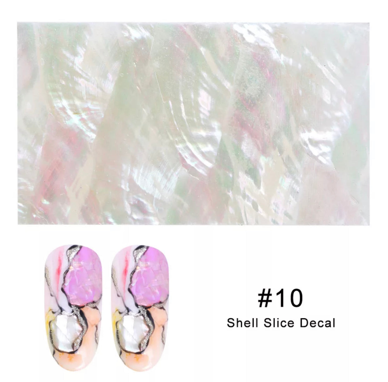 White Mable Seashell - Individual Pack #10 - Premier Nail Supply