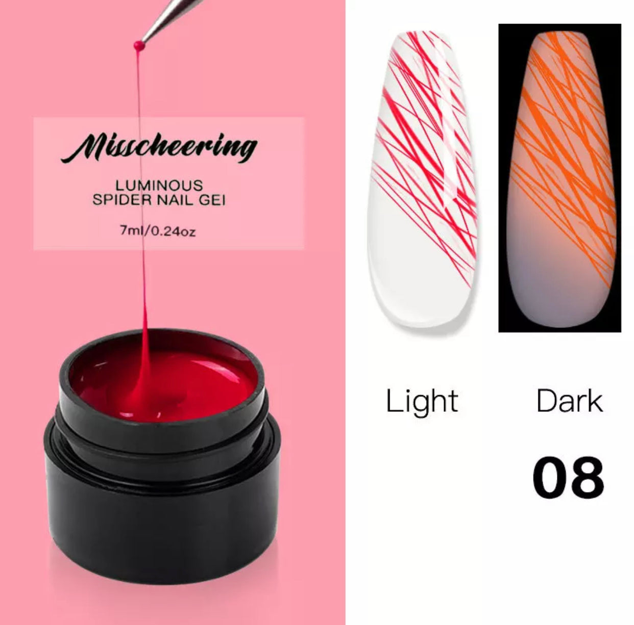 Glowing The Dark Spider Gel Design - Premier Nail Supply