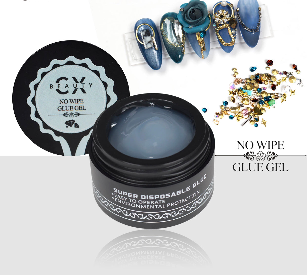 CX Beauty No Wipe Glue Gel - Premier Nail Supply