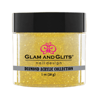 Glam & Glits Diamond Acrylic (Shimmer) - Sun Flower 1 oz - DAC75 - Premier Nail Supply