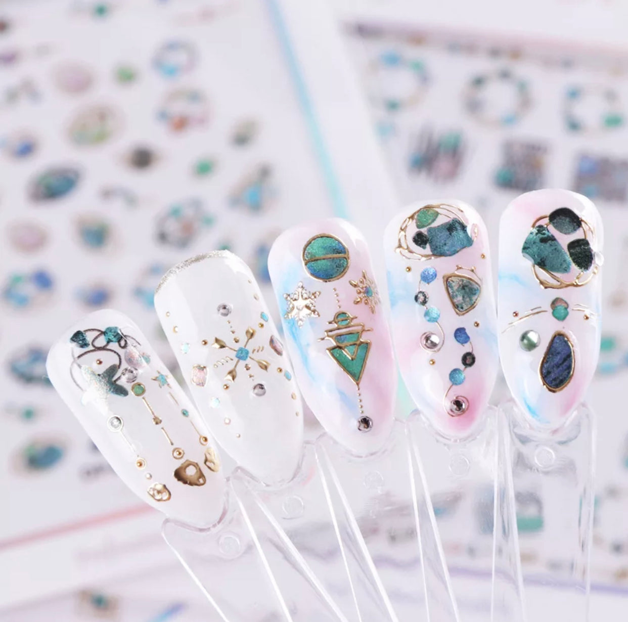 Colorful Luxury 3D jewels Design -DP419 - Premier Nail Supply