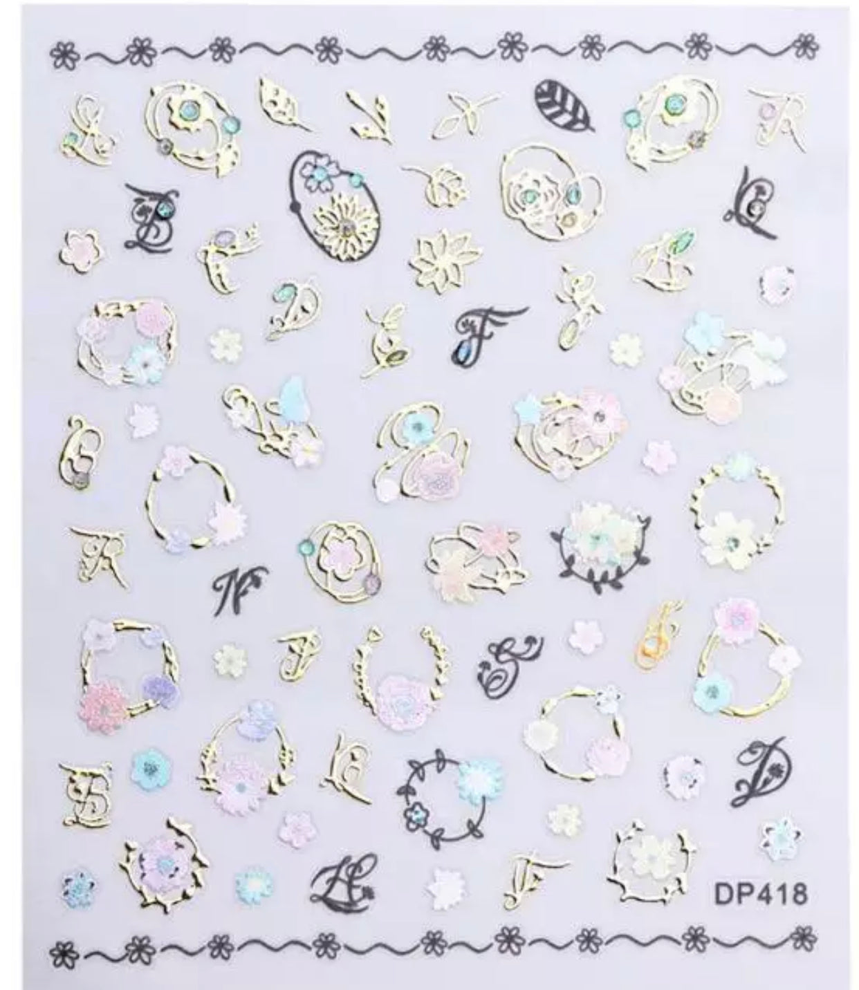 Colorful Luxury 3D jewels Design -DP418 - Premier Nail Supply