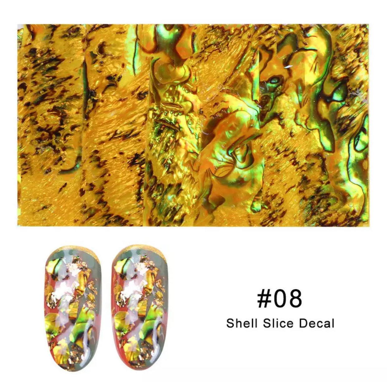 Gold Mable Seashell - Individual Pack #08 - Premier Nail Supply