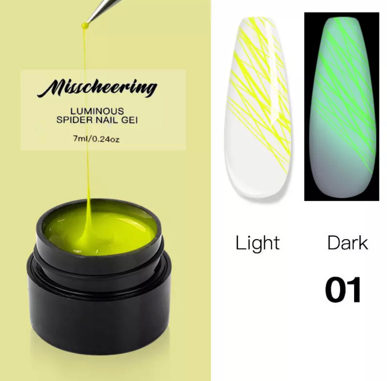 Glowing The Dark Spider Gel Design - Premier Nail Supply