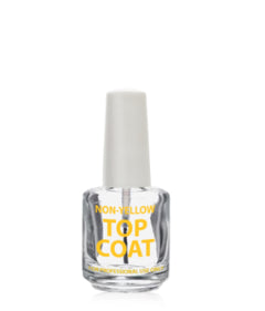 Non -Yellow Top Coat Empty Glass Bottle 0.5oz - Premier Nail Supply