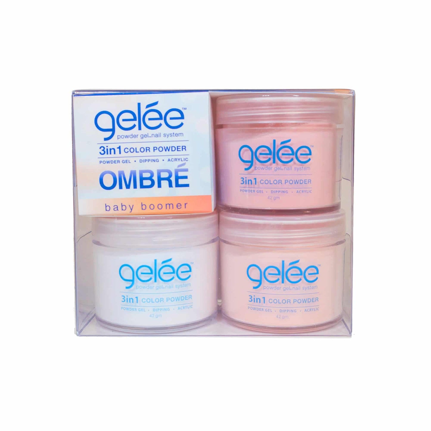 Gelee 3 in Ombre Powder - Baby Boomer Ombré Set - #GOM01 - Premier Nail Supply