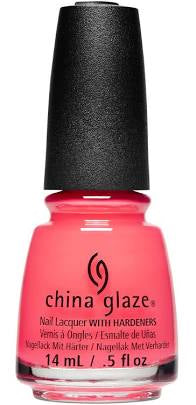 China Glaze Nail Lacquer - Sun-Set The Mood (Hot Coral Crème) 0.5 oz - #80012 - Premier Nail Supply