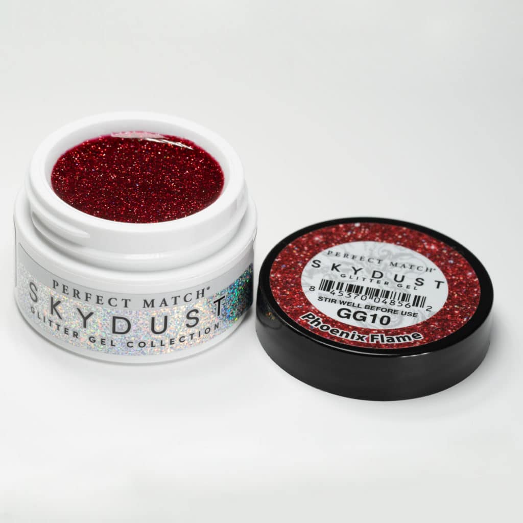 Lechat Perfect Match Glitter Gel Skydust - Phoenix Flame 05 oz - #GG010 - Premier Nail Supply