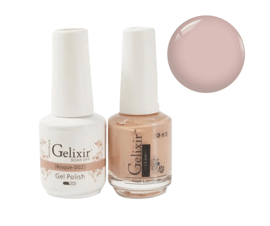 Gelixir Gel Polish & Nail Lacquer Duo - Bisque 002 - Premier Nail Supply