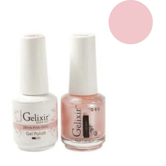 Gelixir Gel Polish & Nail Lacquer Duo - Blink Pink 006 - Premier Nail Supply