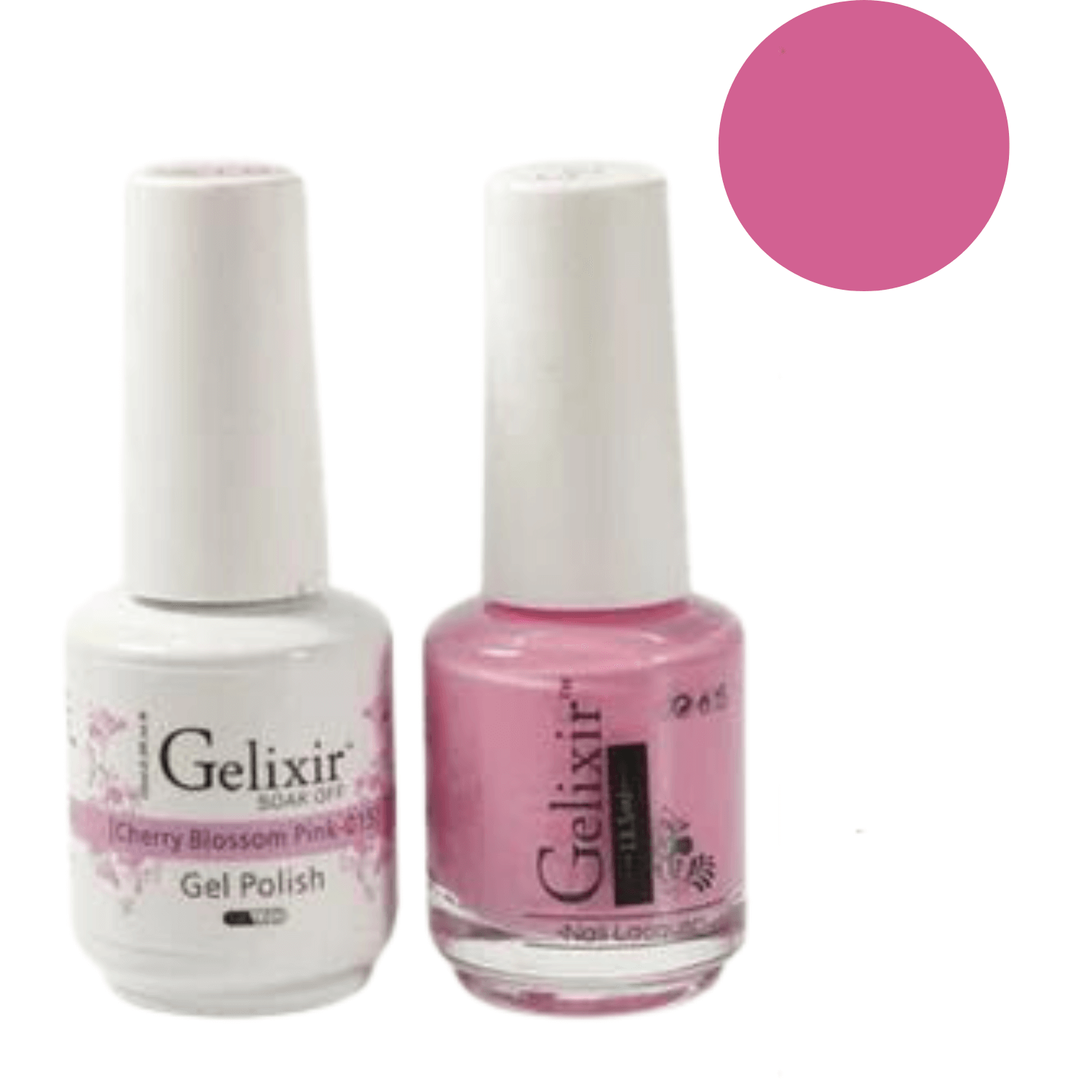 Gelixir Gel Polish & Nail Lacquer Duo - Cherry Blossom Pink 015 - Premier Nail Supply