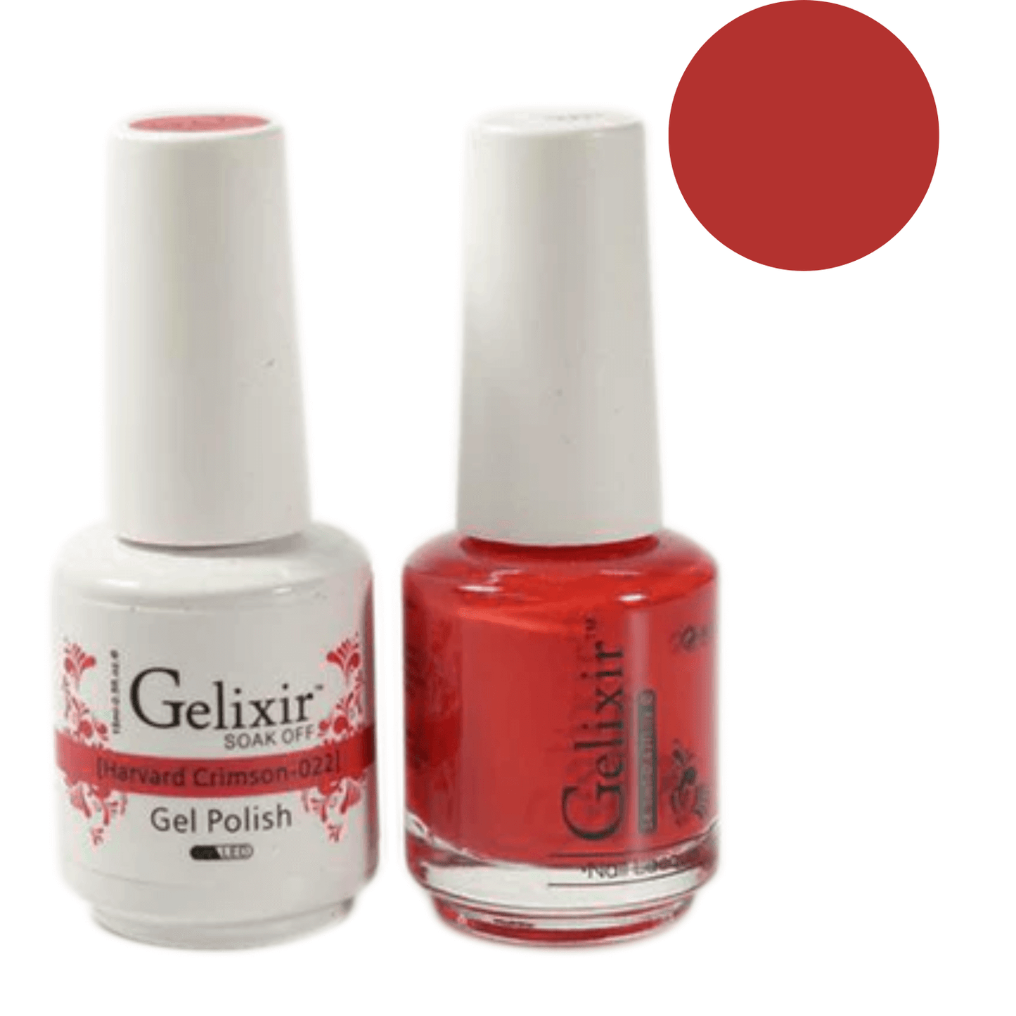 Gelixir Gel Polish & Nail Lacquer Duo - Harward Crimson 022 - Premier Nail Supply