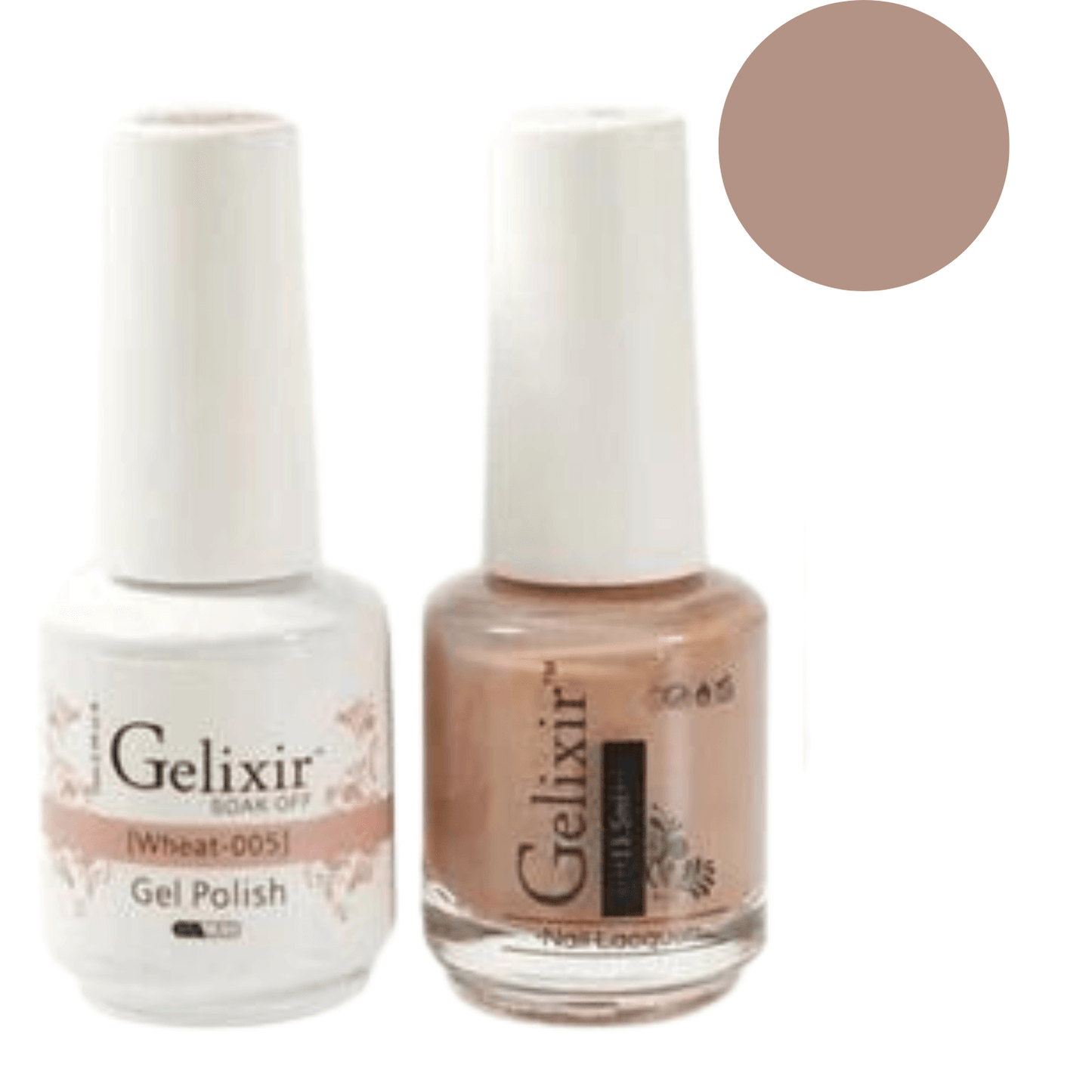 Gelixir Gel Polish & Nail Lacquer Duo - Wheat 005 - Premier Nail Supply